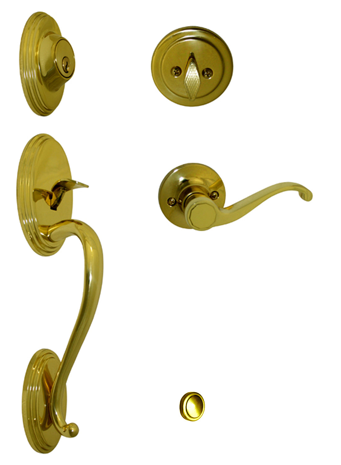 Polished Brass Front Door Handleset – 70780PB-835 – ***PLEASE SELECT LH or RH***