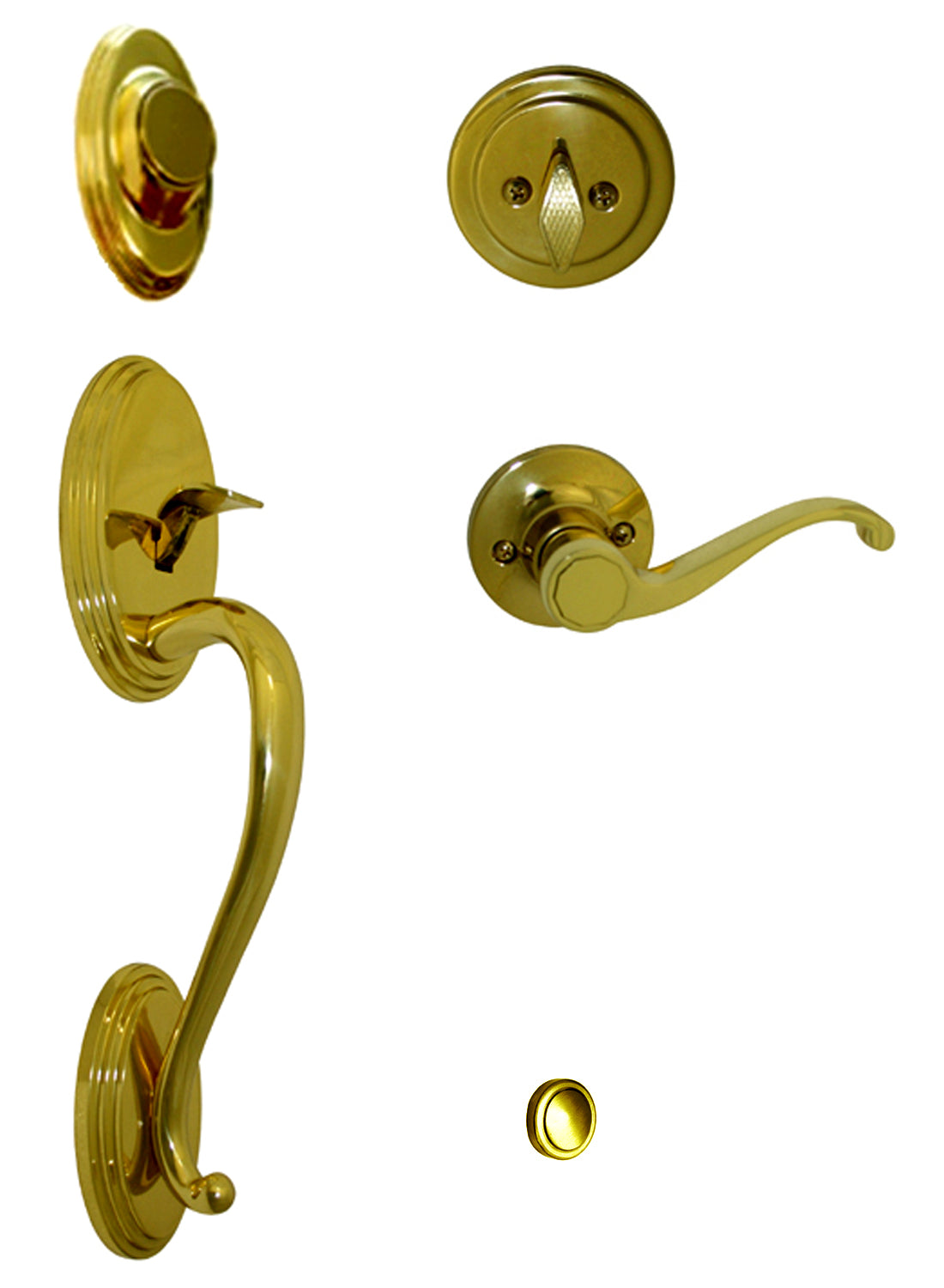 Polished Brass Dummy Front Door Handleset – 70780PB-835 Dummy – ***PLEASE SELECT LH or RH***