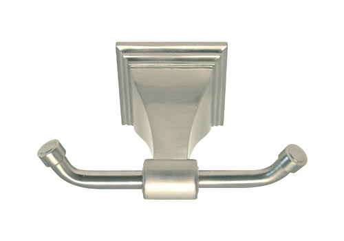 BA12 Series Satin Nickel Square Double Robe Hook