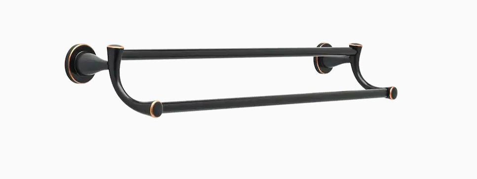 Peerless 24″ Oil Rubbed Bronze Wall Mount Double Towel Bar