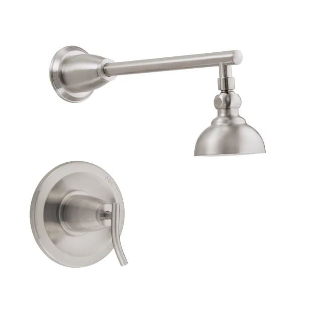 Danze Sonora Single Handle Shower Trim Kit with Pressure Balanced Rough In Valve Brushed Nickel