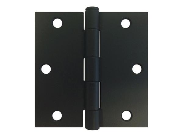 3 1/2" Hinges Square Radius Black Finish