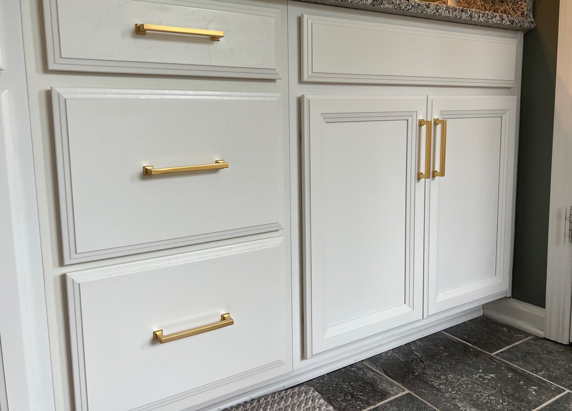 Satin Brass 3 3/4" Square Bar Kitchen Cabinet Pull 5071 96mm