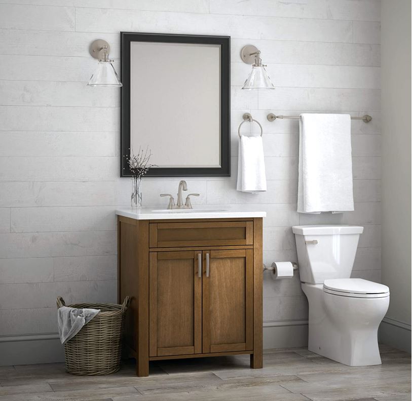 Delta Lorain Satin NIckel 3 Piece Bathroom Accessory Set LRN63-BN with 24" Towel Bar