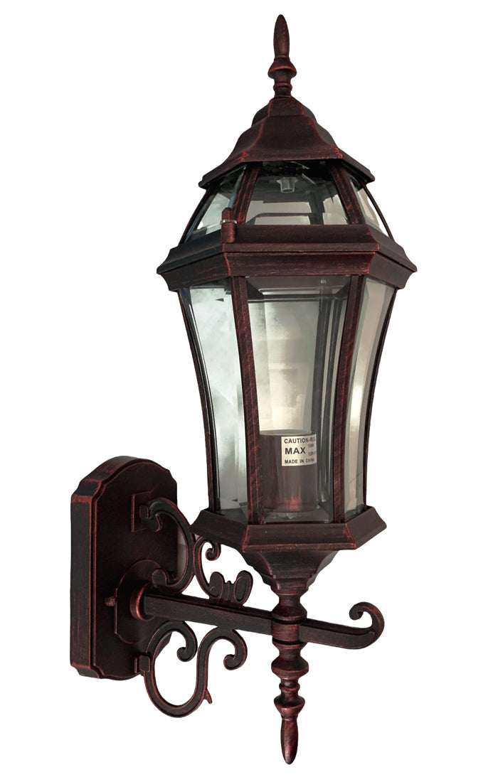 Local Pick Up Only – Black Red Wall Sconce Light Fixture 0T0017-WU-BK- Upward Facing