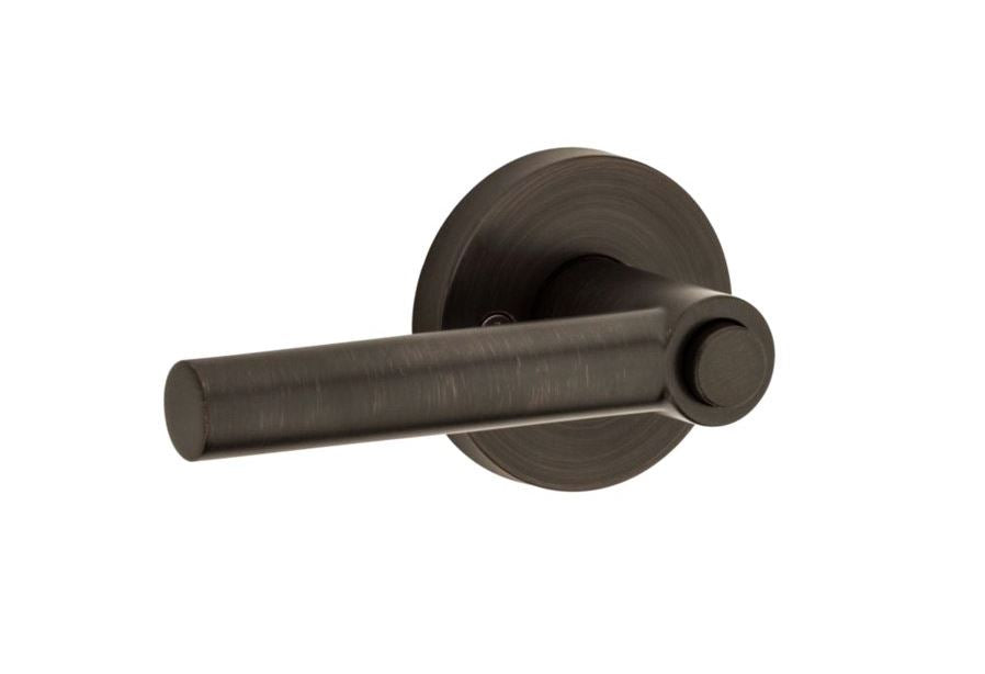 Kwikset Milan 156MIL RDT 11P SMT 6AL RCS Venetian Bronze Round Entry Door Lever With SmartKey Security