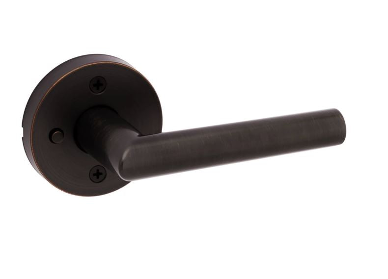 Kwikset Milan 155MIL RDT 11P CP Venetian Bronze Round Privacy Door Lever Bed & Bath