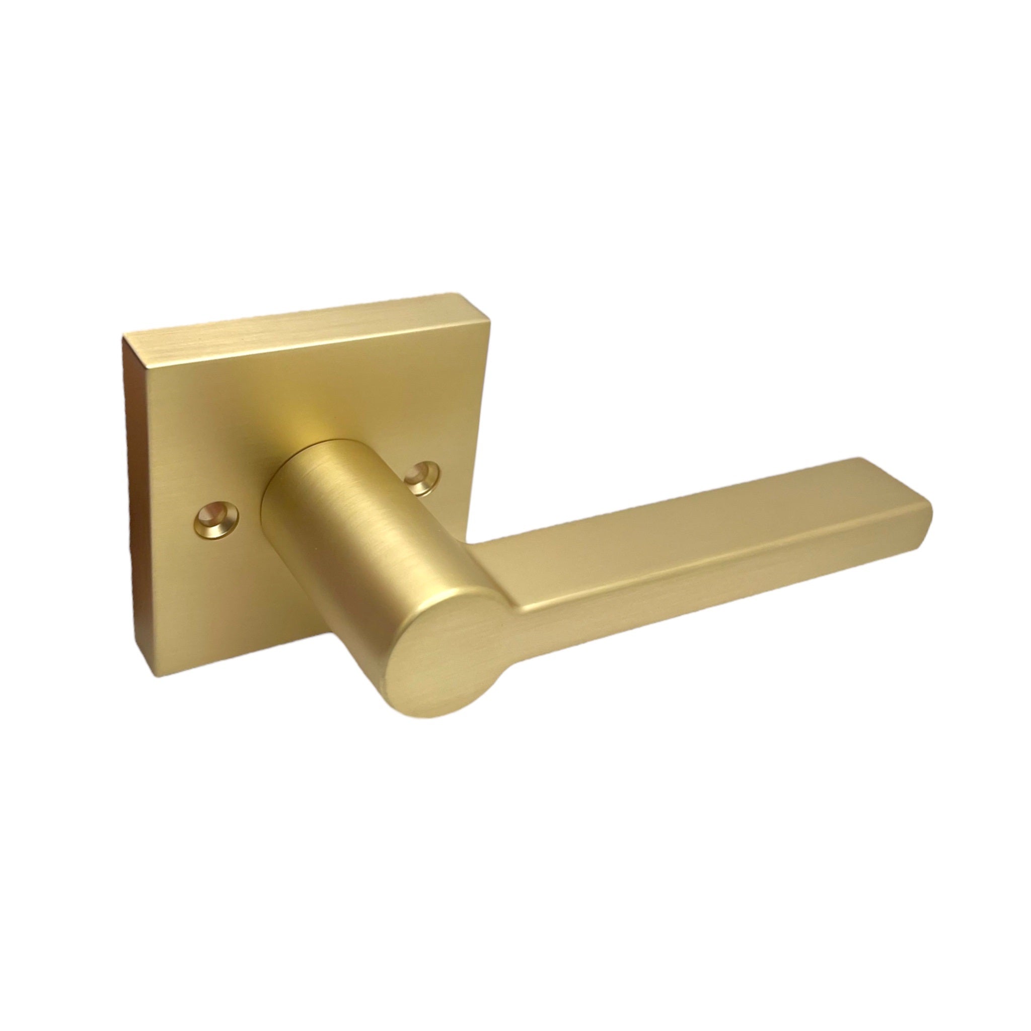 Clearance Satin Brass Modern Dummy Door Handle- Style: 91672SBY
