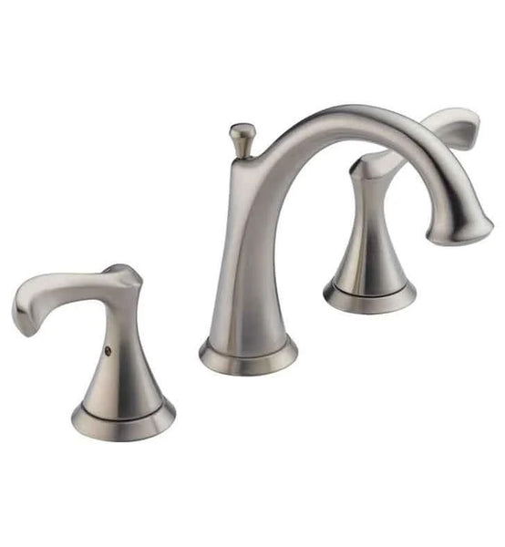 Delta Carlisle Brushed Nickel Two Handle Widespread Bathroom Faucet 35939LF-SS <p><font color=red> CLEARANCE- MINOR FINISH DEFECT</font>