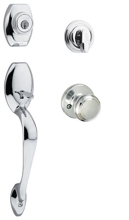 Kwikset Polished Chrome Sonoma Single Door Handleset with Knob Copa Round
