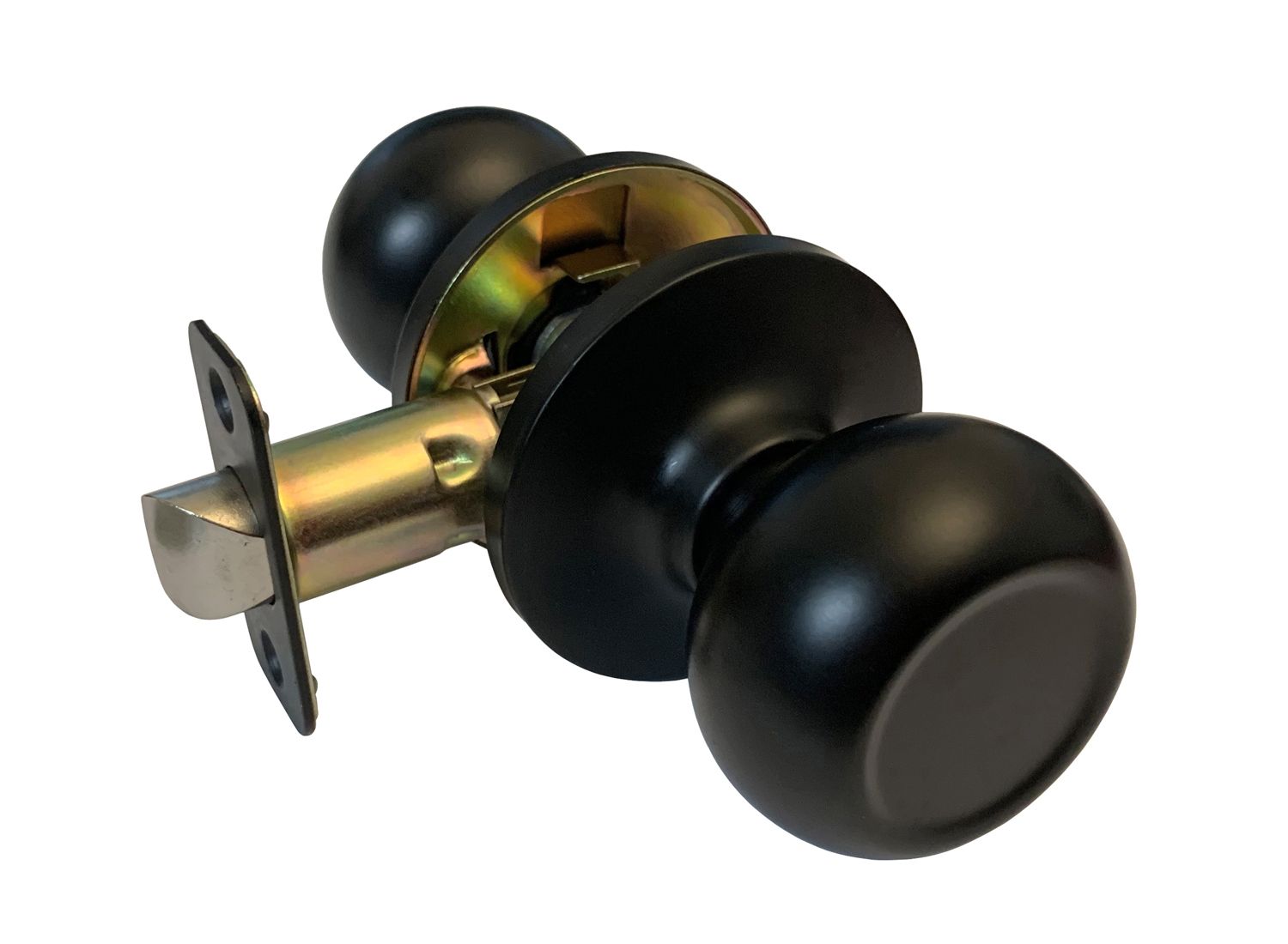 Black Finish Passage Round Knobs – Style: 5765NBL