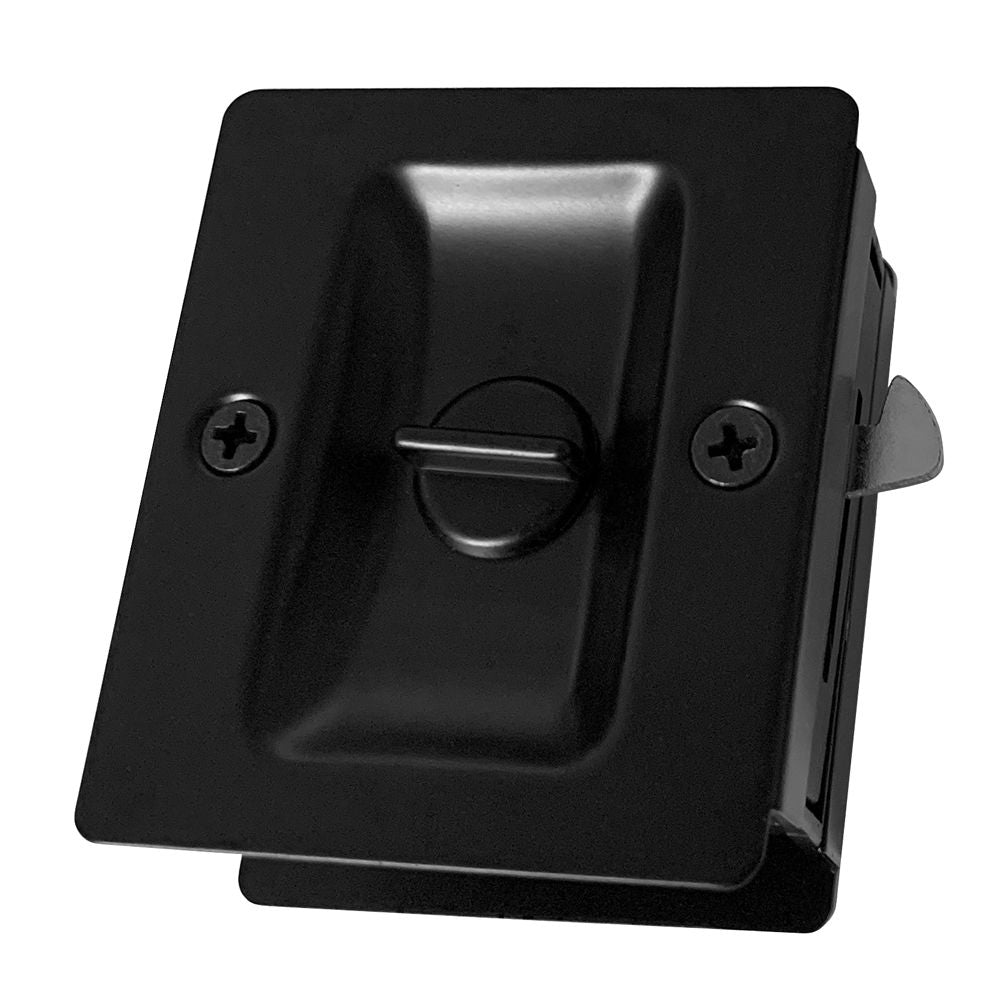 Black Finish Privacy Pocket Door Pull