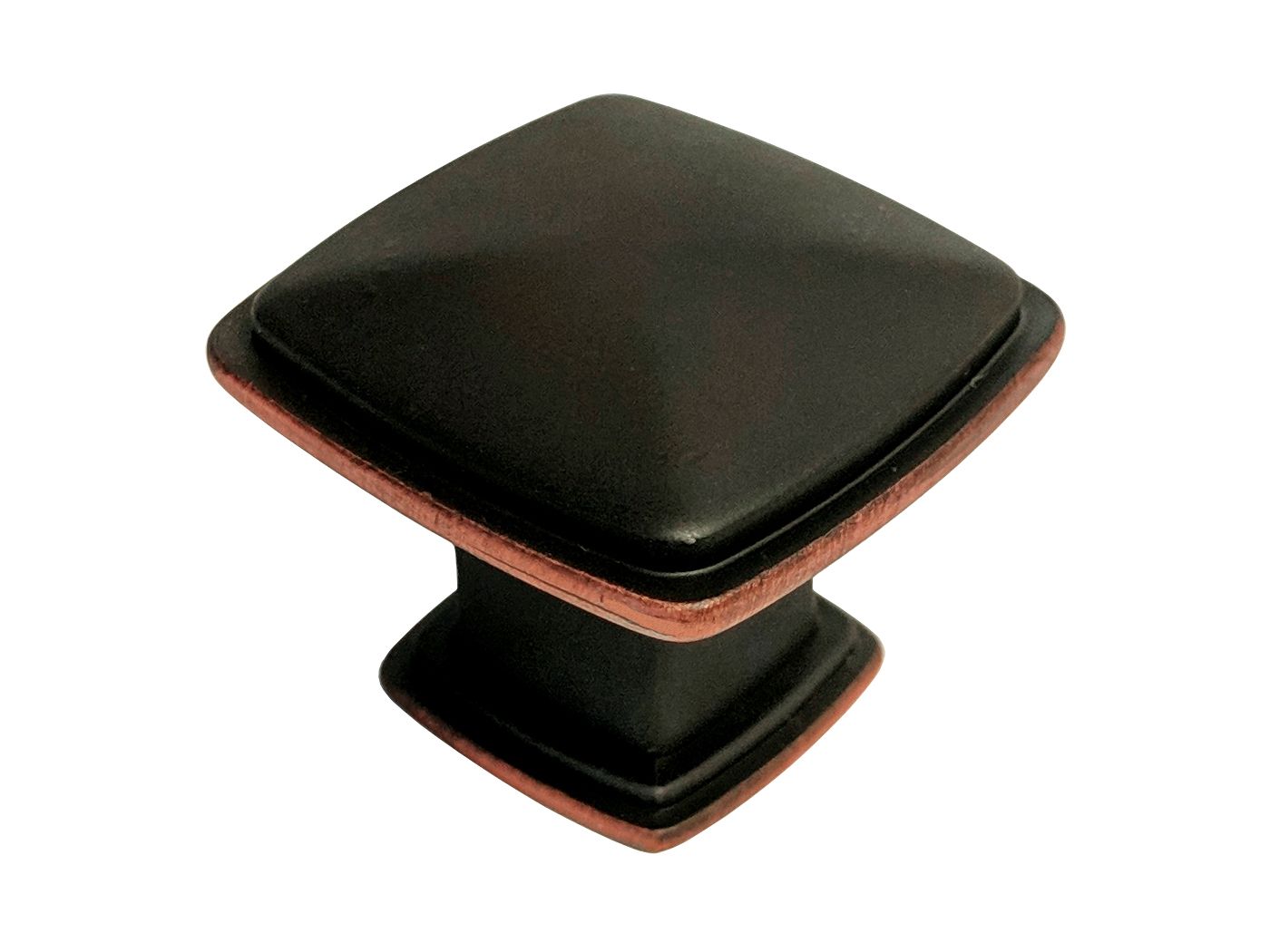 Dark Oil Rubbed Bronze 1 1/4″ Kitchen Cabinet Square Knob 81091 31mm