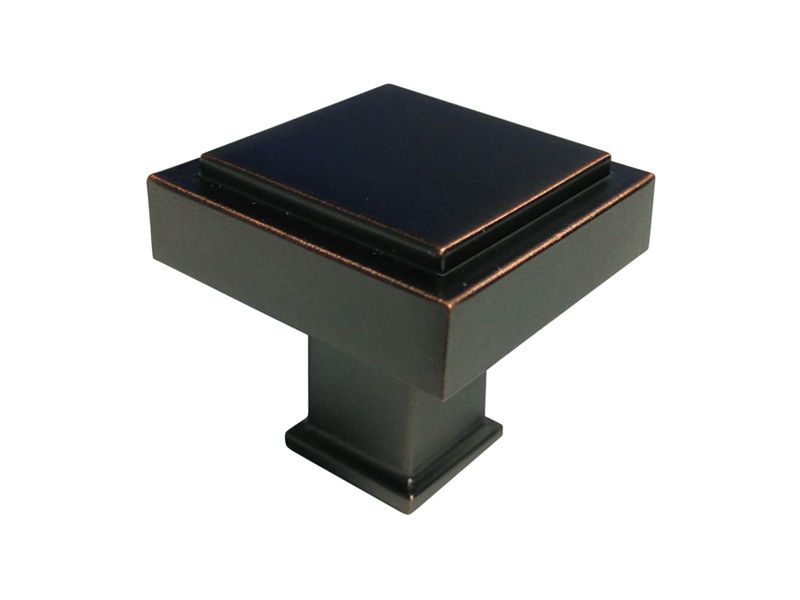 Dark Oil Rubbed Bronze 1 1/8″ Kitchen Cabinet Square Knob 1023 30mm