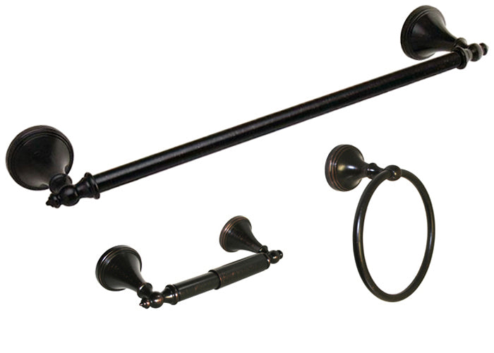 BA61 Series Dark Oil Rubbed Bronze 3 PC with 24″ Towel Bar