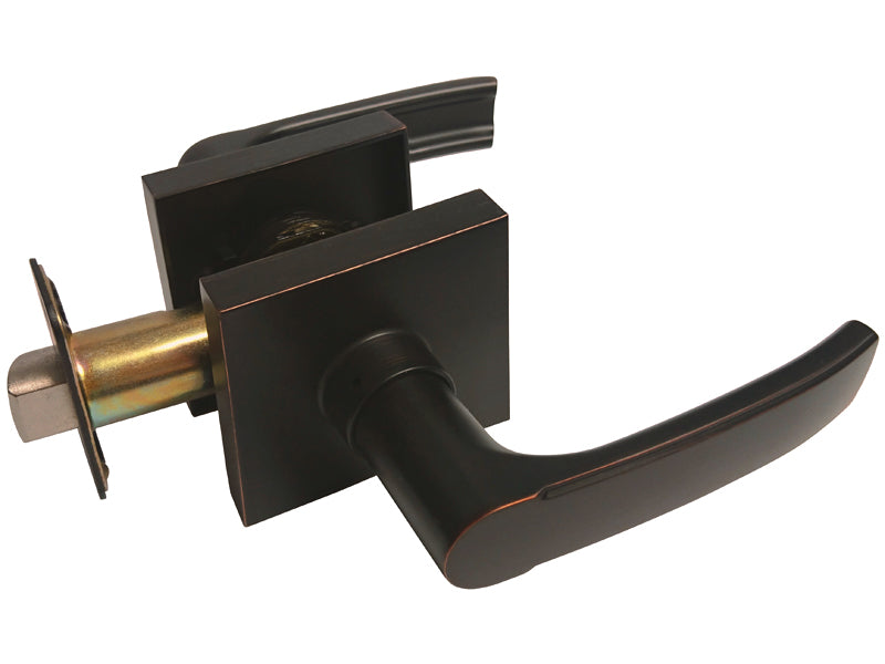 Dark Oil Rubbed Bronze Square Passage Door Handle- Style: 8048DBR