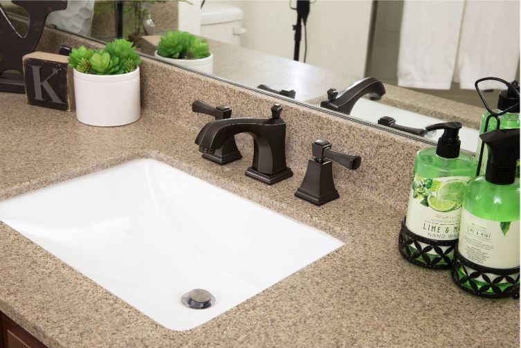 Design House Torino Brushed Bronze Widespread Bathroom Sink Faucet