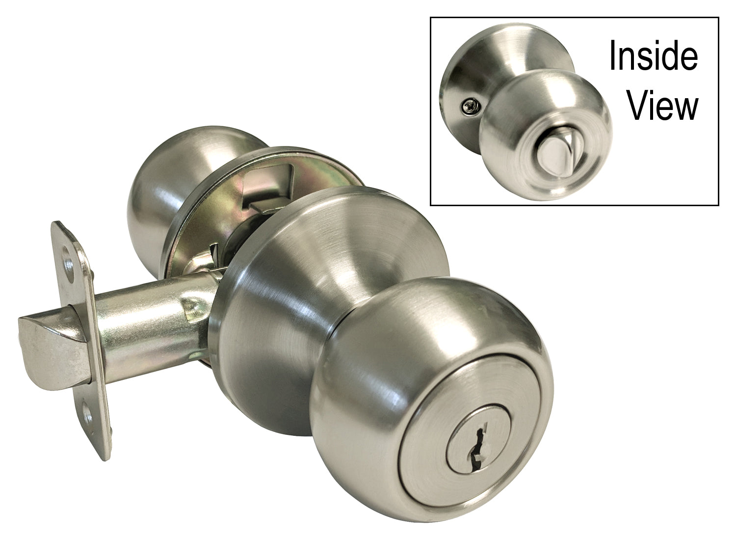 Satin Nickel Entrance Round Knobs- Style: 5765DC