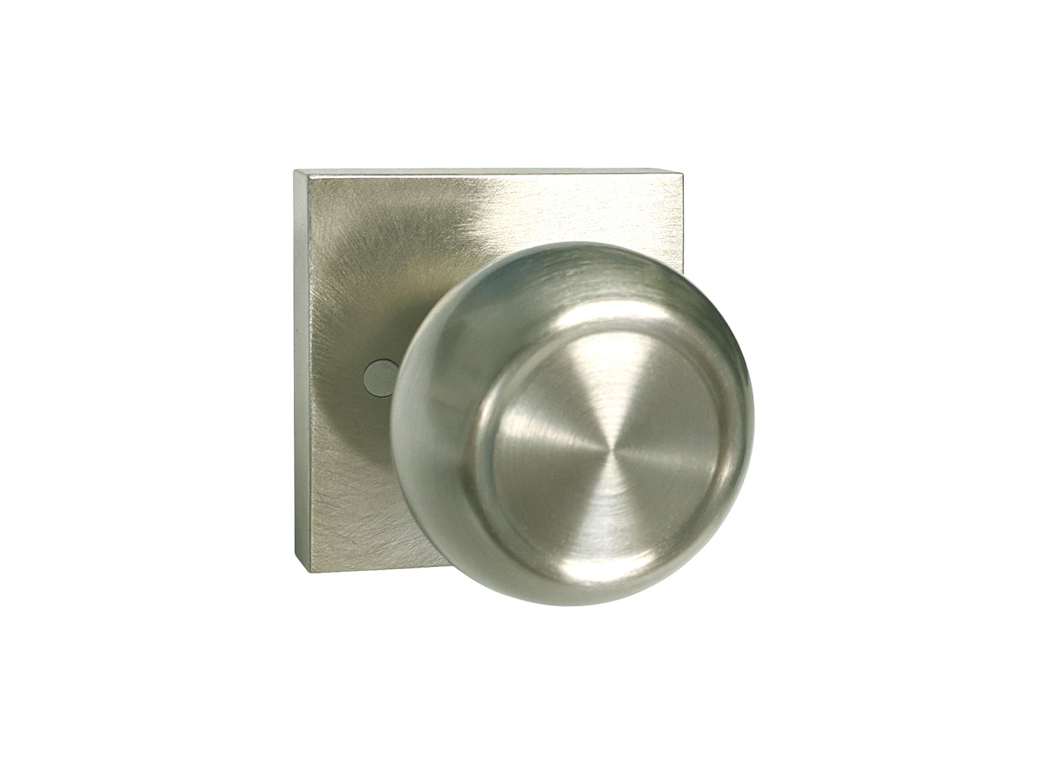 Satin Nickel Square Plate Dummy Round Knobs – Style: 5765-6085-DC