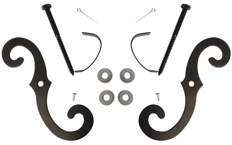 7″ Shutter Dogs (set of 2) S-Hooks in black finish
