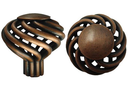 Antique Copper Birdcage 1 5/8″ 40mm Cabinet Knob 1318-40