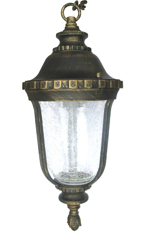 Outdoor Lighting Fixture Hanging Lantern Black Gold