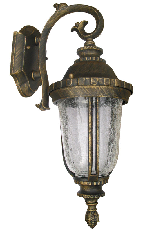 Outdoor Lighting Fixture Wall Sconce Black Gold WD