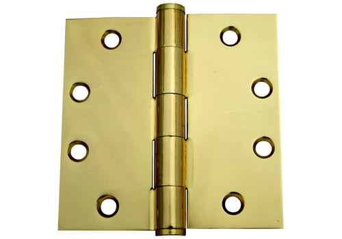 4 1/2″ Commercial Straight Corner Hinges Polished Brass