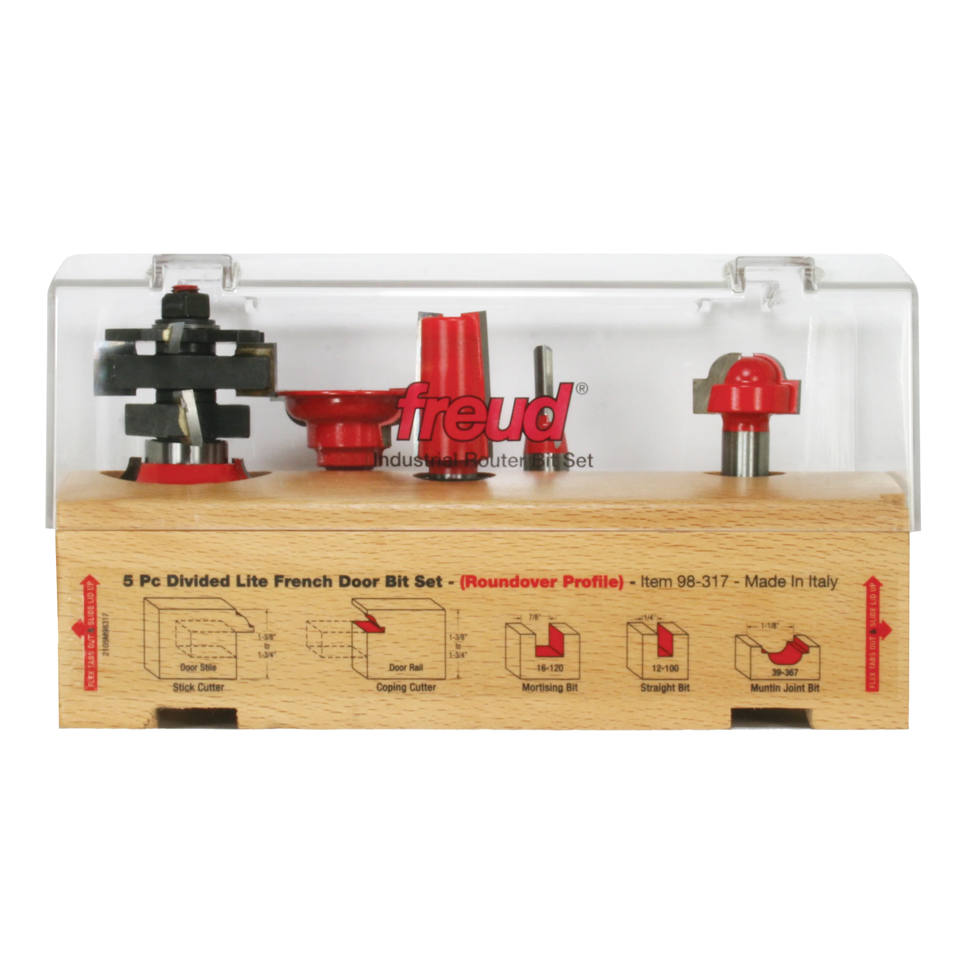 Freud 5 Piece French Door Making Sets Roundover Profile