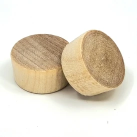 Wood Plug Flat Head 3/8" Diameter Birch, Multiples of 1000