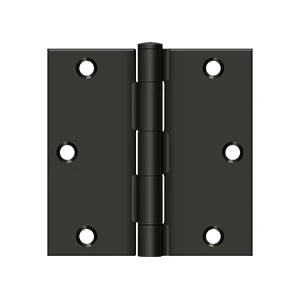 Deltana Square Hinge Residential, Oil Rubbed Bronze, 3-1/2” x 3-1/2”