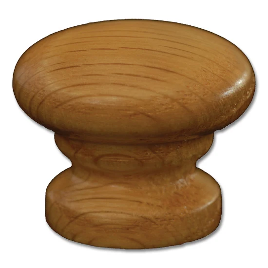 CSH OT Style Wooden Knob With 8-32 Machine Screw Insert Hickory 1-1/8″ Diameter