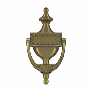 Deltana Victorian Rope Door Knocker, Antique Brass