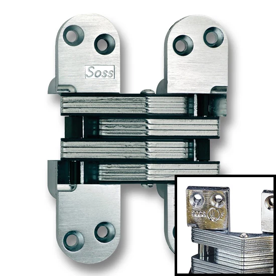 SOSS Hinge 220, 5-1/2″ Over All Height, Bright Nickel