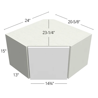 Wall Diagonal Corner 24 W X 15 H X 12 D – Illume Tuscany by Fabuwood