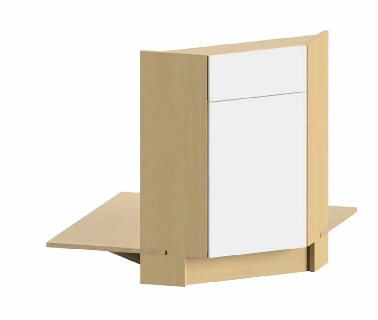 Corner Sink Base 42 W X 34-1/2 H X 24 D – Ovela Catalina by Fabuwood