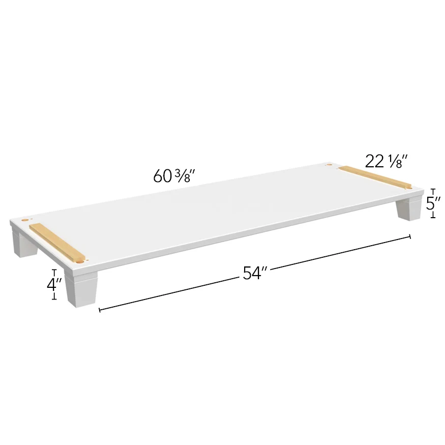 Vanity Platform Shaker w/ Taper Feet 60-3/8 W X 5 H X 22-1/8 D – Luna Oak by Fabuwood