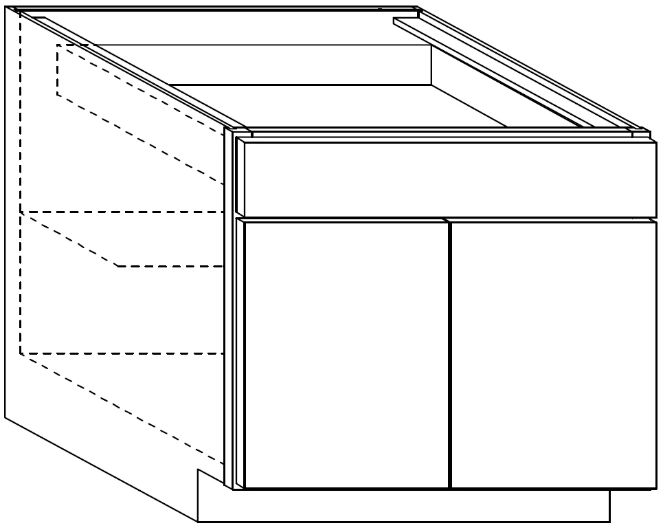 Vanity Base Cabinet 30 W X 34-1/2 H X 21 D (Working top drawer) – Rainier Stain by Legend