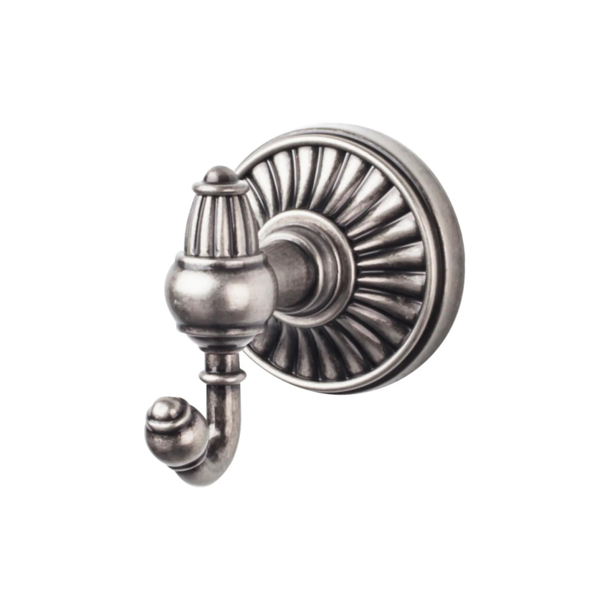 Top Knobs Tuscany Bath Double Hook, Antique Pewter