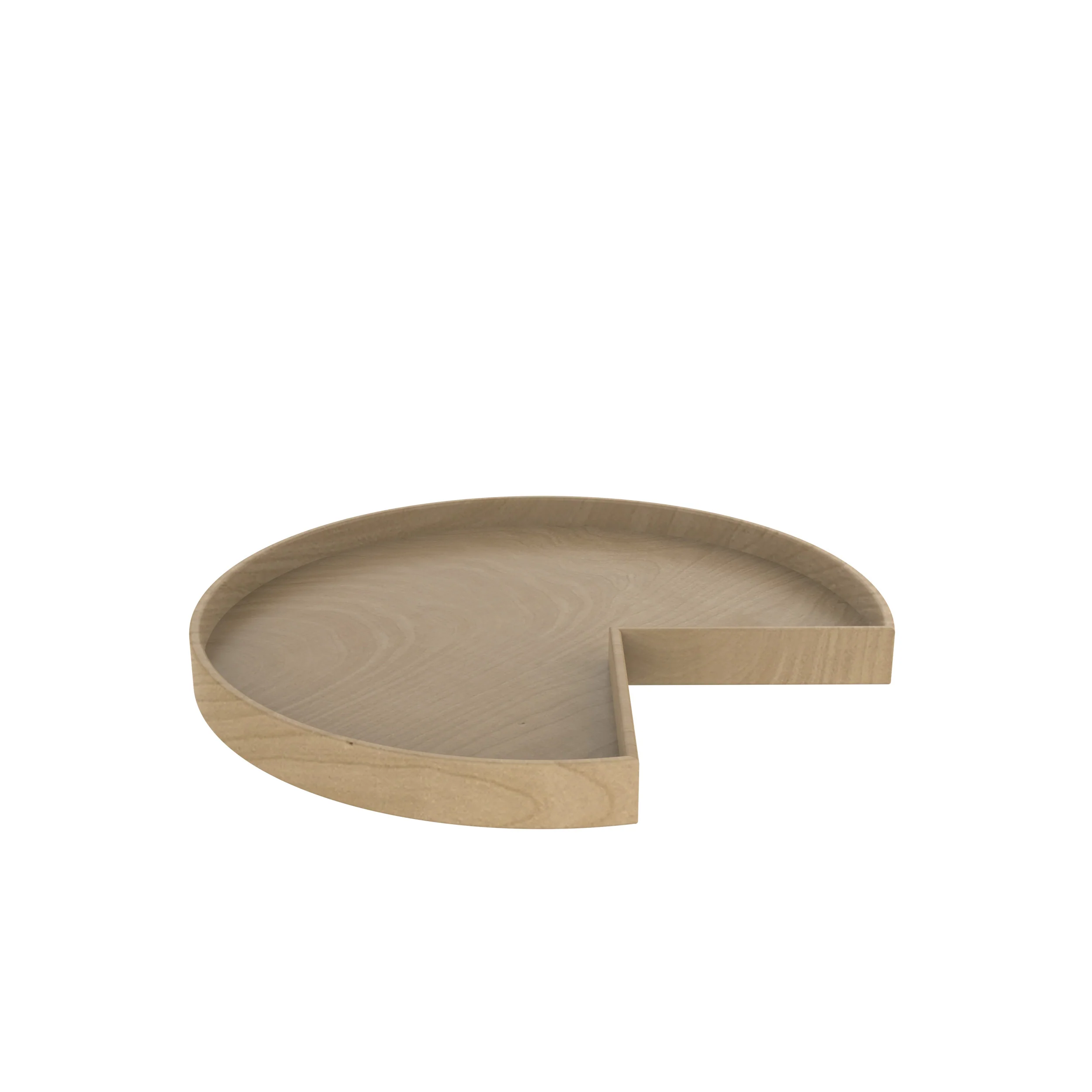 Rev-a-shelf Lazy Daisy Wood Maple Kidney Single Tray Lazy Susan No Hole 28″ Diameter
