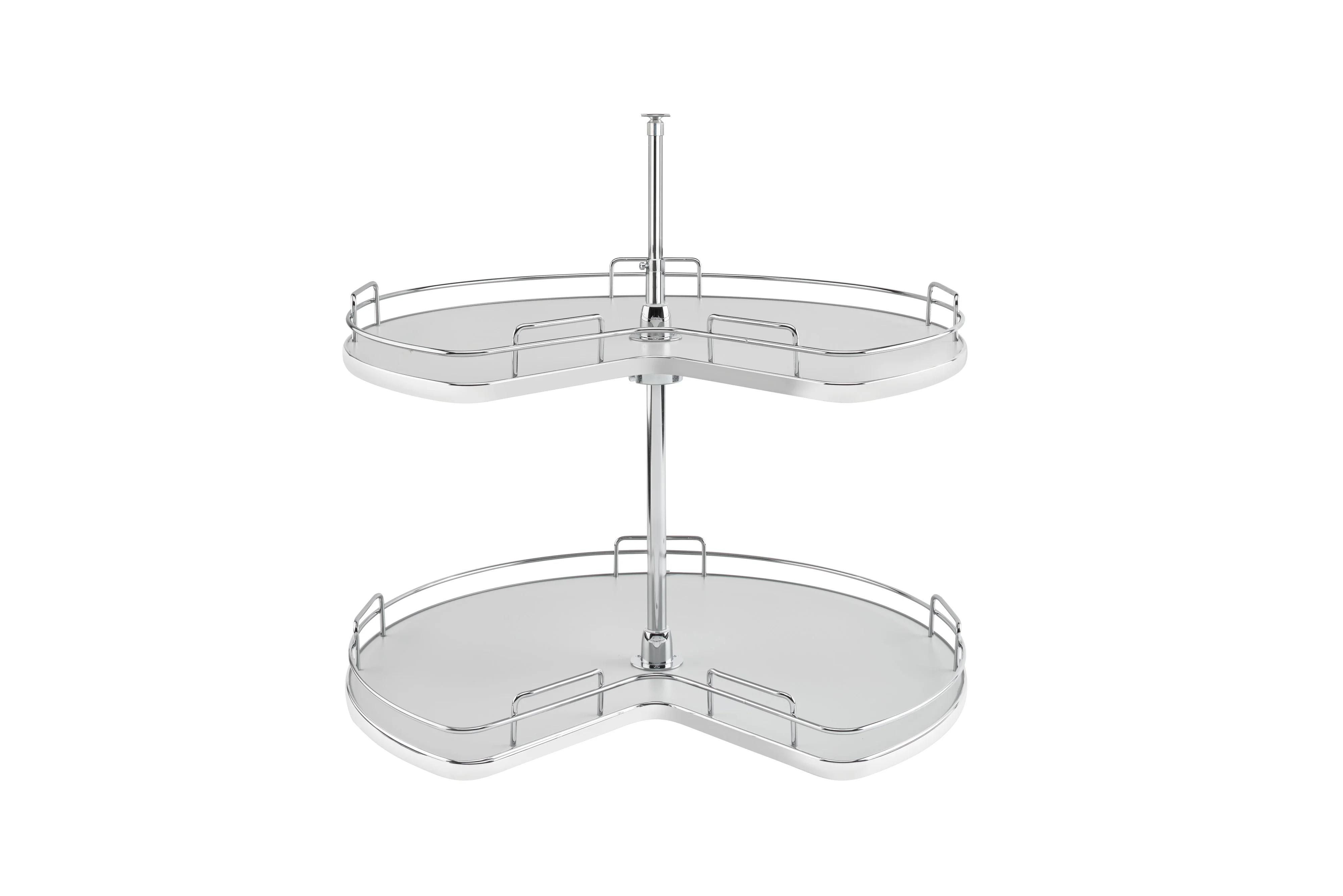 Rev-a-shelf Solid Bottom Kidney-Shaped 2 Shelf Lazy Susan, 32″