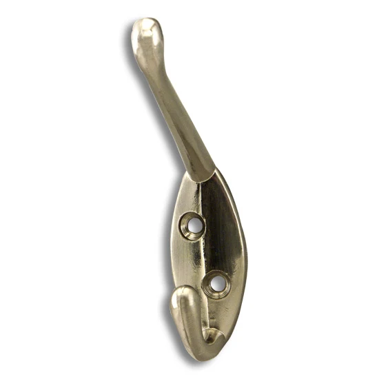 Coat Hook Zinc Die Cast Polished Brass 3-5/16″ Projection