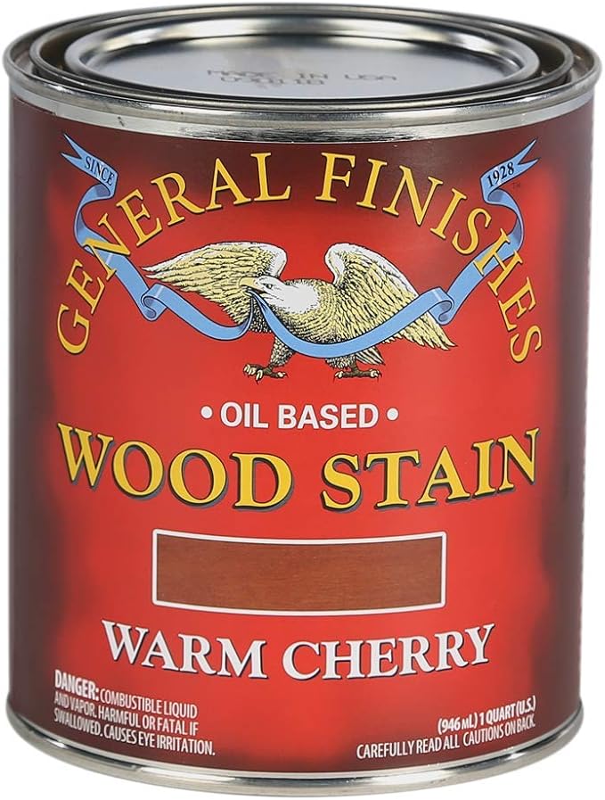General Finishes Oil Base Stain, Warm Cherry, Quart