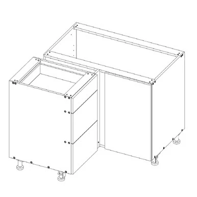 Blind Base 39 W X 34-1/2 H X 24 D – Standard Series by Open Air Cabinets