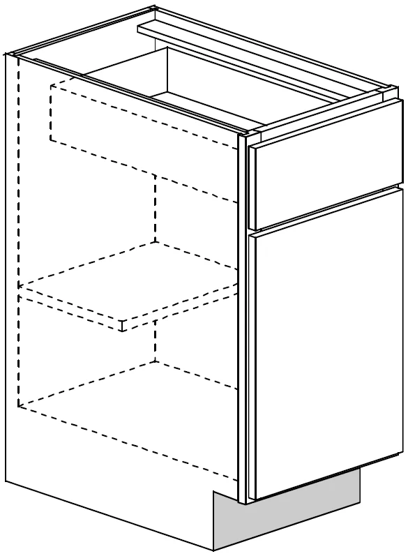 Base Cabinet 12 W X 32-1/2 H X 24 D (4-1/2 inch toe) - Rustic Denali Stain by Legend