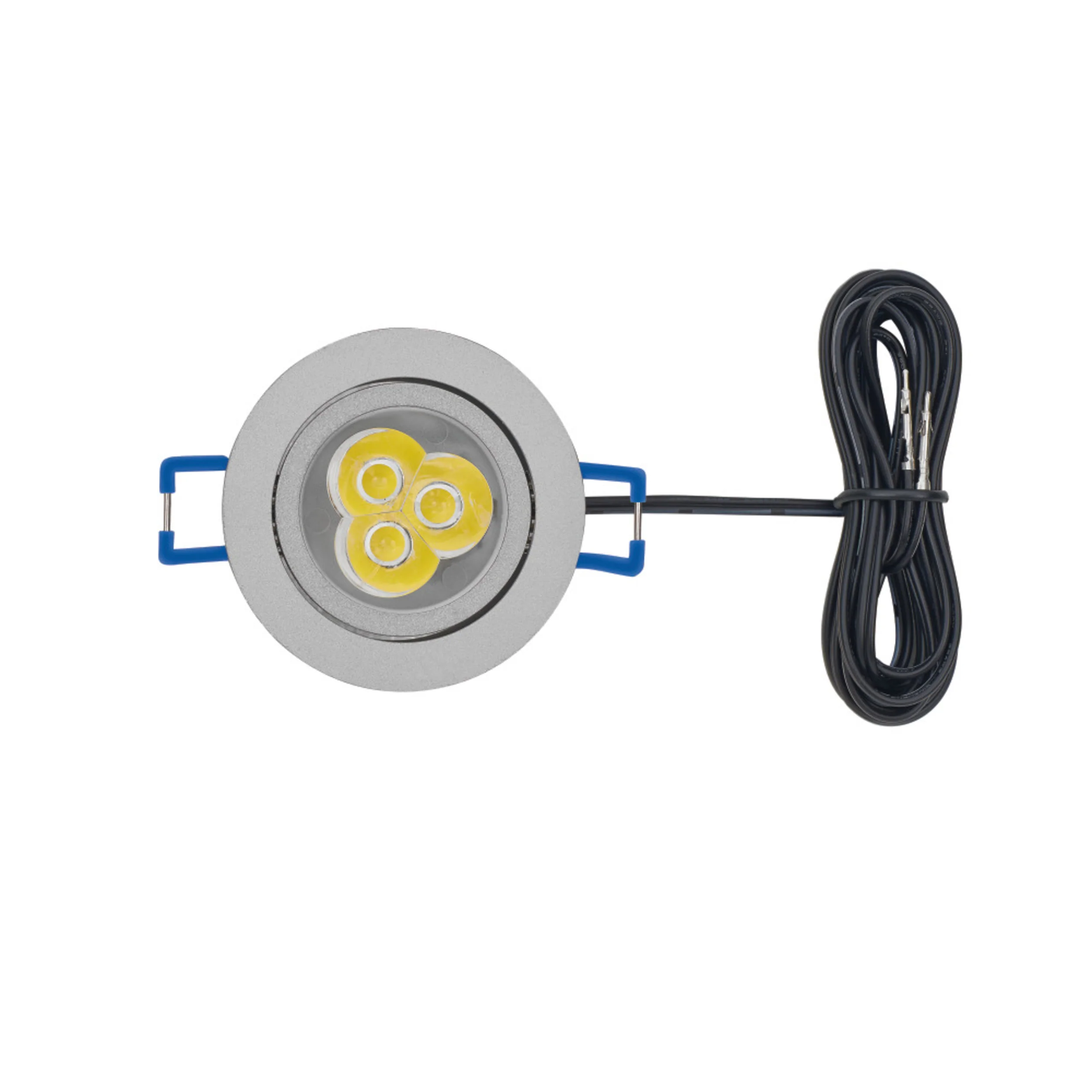 Tesco 3W Satin Nickel Recess Pockit Swivel Spot