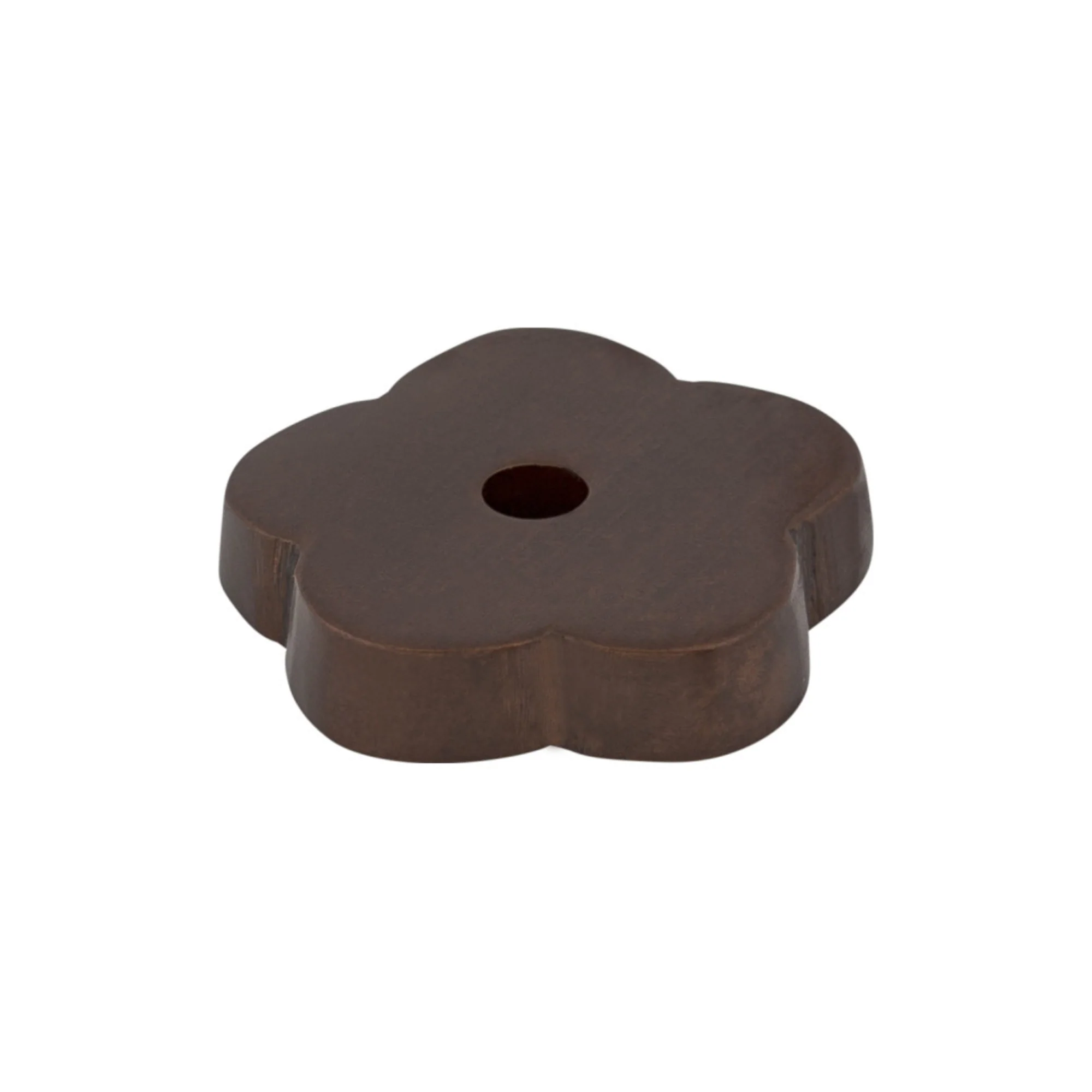 Top Knobs Aspen Flower Backplate, Mahogany Bronze