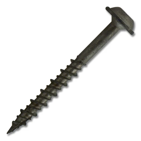 #7 Screw Round Washer Square Hi-Low Thread Type 17 Point Plain & Dry Lubed 1-1/4" Long, 100 Pack
