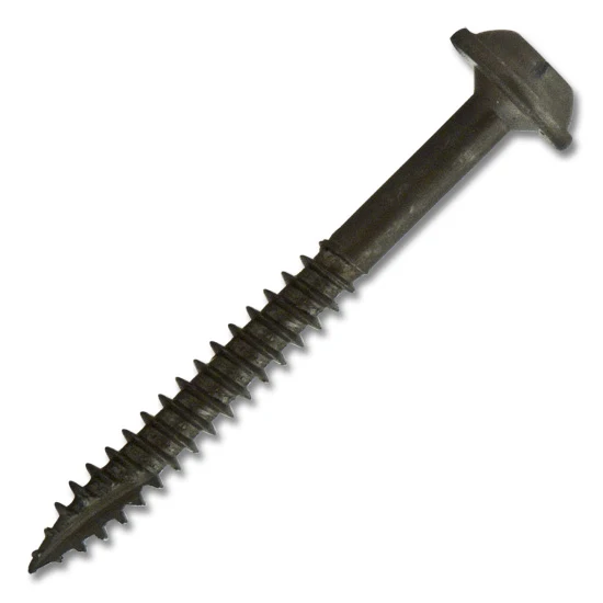 #7 Screw Round Washer Square Drive Fine Thread Type 17 Point 1-1/2″ Long Plain & Dry Lubed, 100 Pack