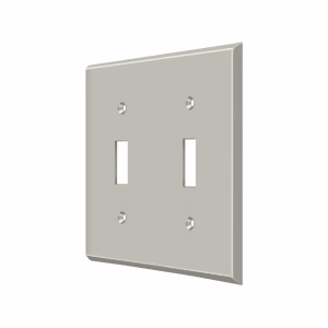 Deltana Switch Plate Standard Satin Nickel Double Style